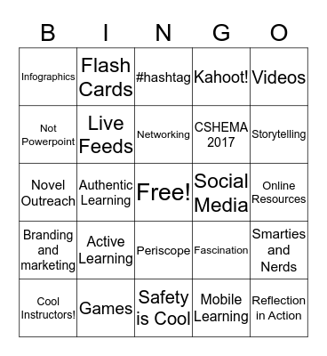 Safety Training Bingo Card