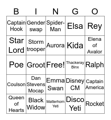 D23 Bingo Card