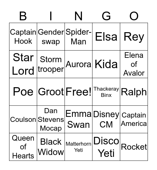 D23 Bingo Card