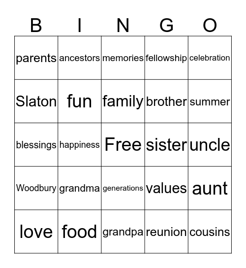 Bingo Card