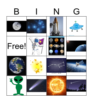 SPACE BINGO 2 Bingo Card