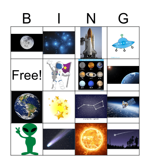 SPACE BINGO 2 Bingo Card