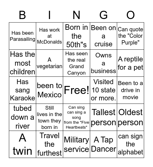 Bingo Card