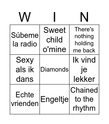 SWINGOOO Bingo Card