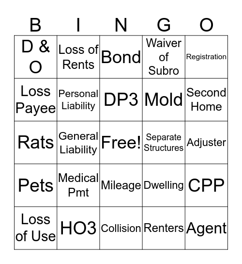 ARE YOU IN GOOD HANDS? Bingo Card
