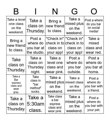 Summer Social Bingo Card