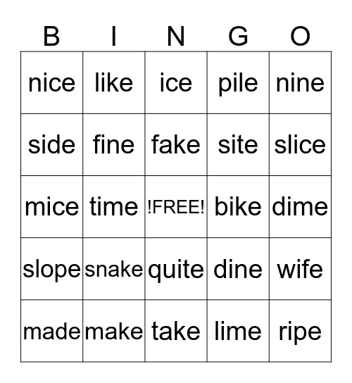 Samantha Bingo Card