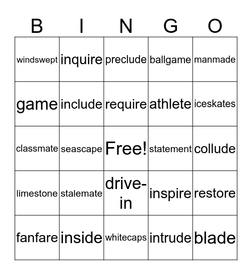 4.2 Wilson BINGO Card