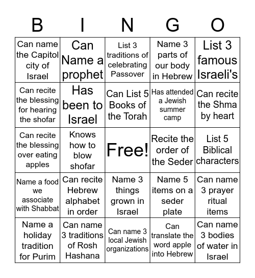 Find Someone Who... Bingo Card