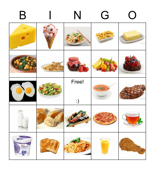 Food :) :P Bingo Card