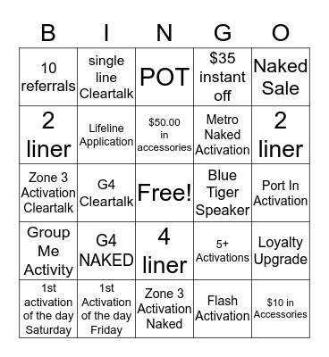 CLEARTALK BINGO Card