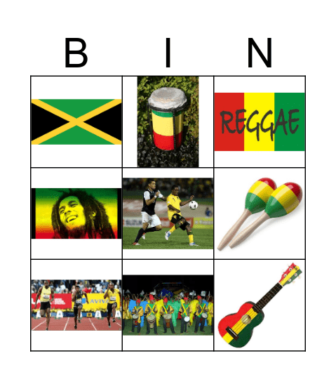 Jamaica Bingo Card