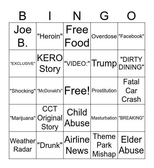 BIG BOARD BINGO! Bingo Card