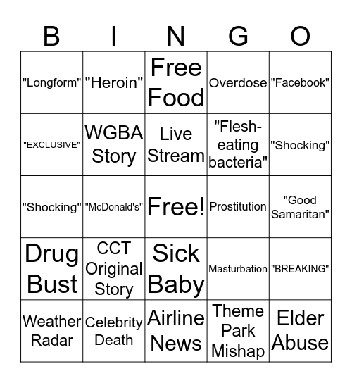 BIG BOARD BINGO! Bingo Card