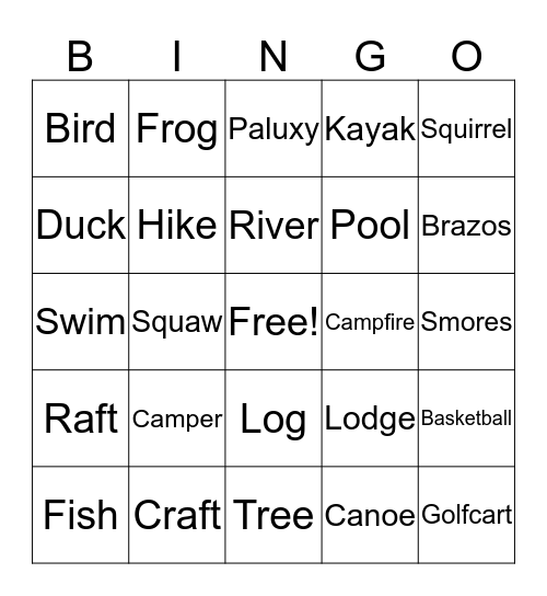 Tres Bingo Card