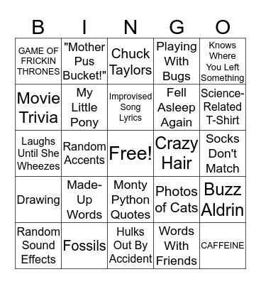 Dava Bingo Card