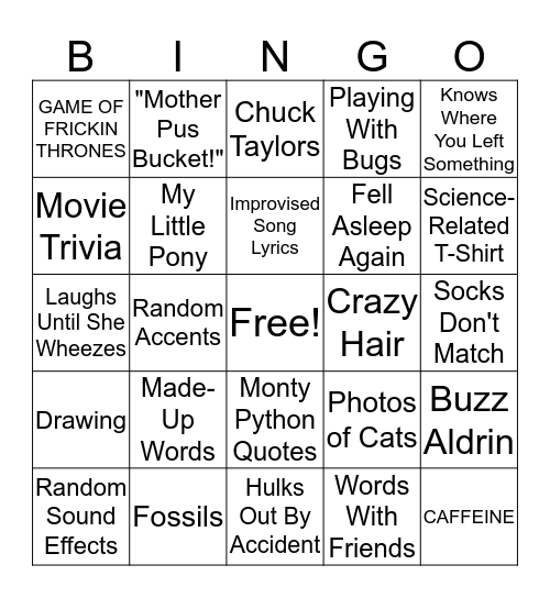 Dava Bingo Card