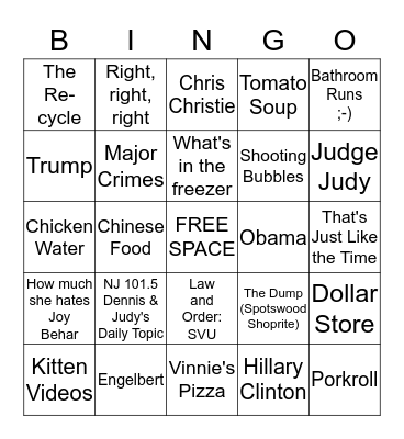 BUGEYE Bingo Card