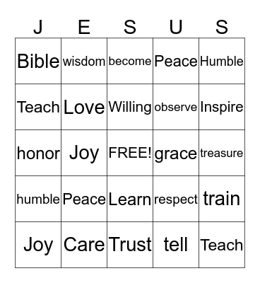 Call on His Name Bingo Card