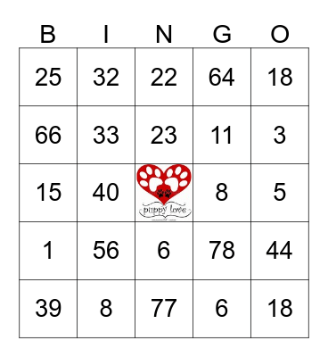 Puppy Love Wedding Bingo Card