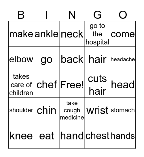 Review for Final Exam  Bingo Card