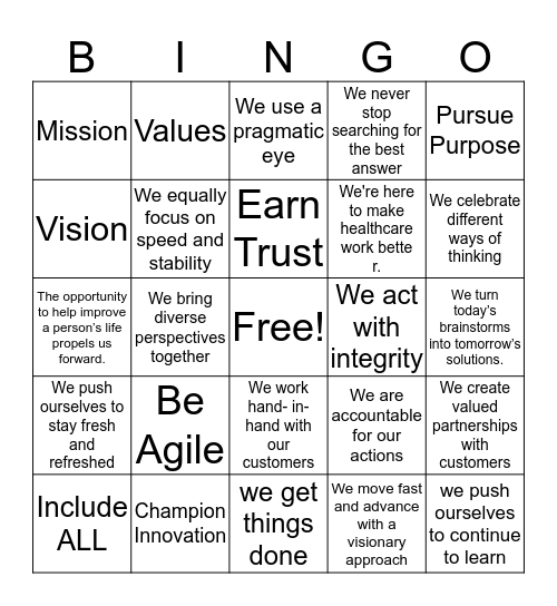 Culture Bingo Card