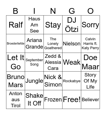 Stayokay Texel Zomer Bingo Card