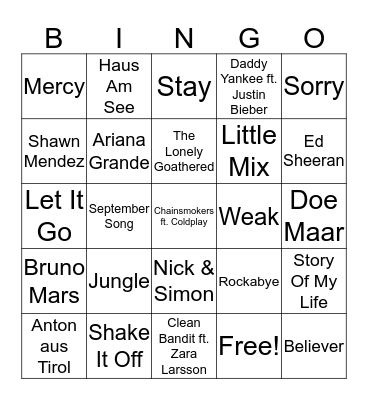 Stayokay Texel Zomer Bingo Card