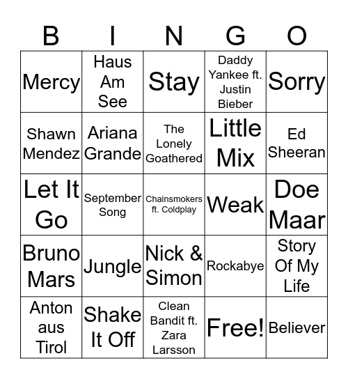 Stayokay Texel Zomer Bingo Card