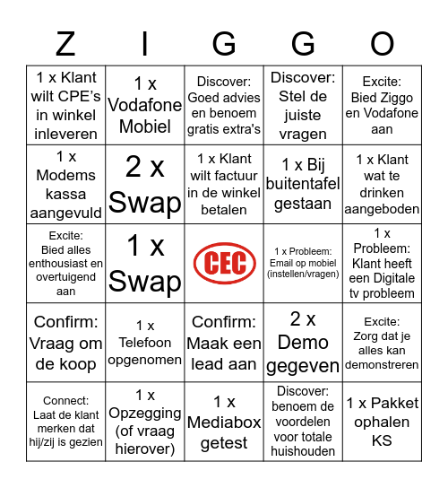 Bingoot Bij De Ziggoot Bingo Card
