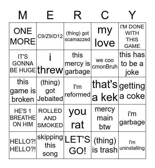 xQc Streamer Bingo Card