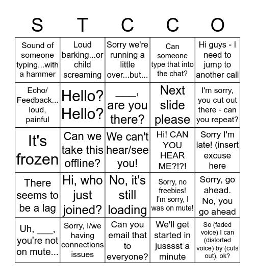 Current Events Call - STC.CO Bingo Card