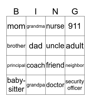 Who Can I Talk To?? Bingo Card