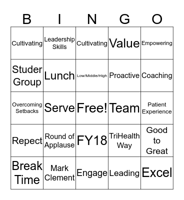 LDI Bingo Card