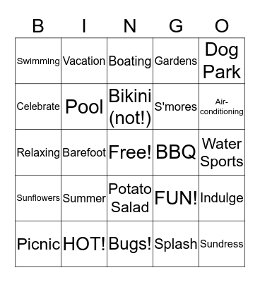 Joy's Backyard Bingo Card