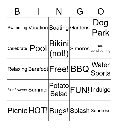 Joy's Backyard Bingo Card