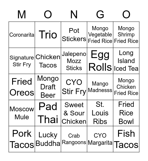 Server MONGO Bingo Card