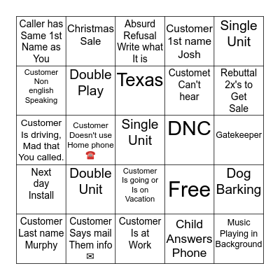 WAY'S WORLD BINGO Card
