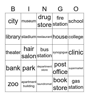 A Community Bingo Card