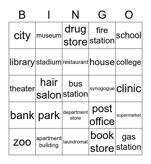 A Community Bingo Card