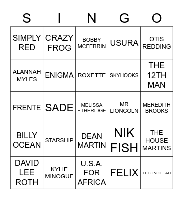086 FUN MASH-UP #2 Bingo Card