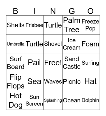 Summer Bingo Card