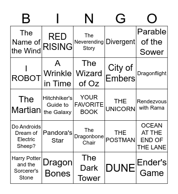 BOOK BINGO Card
