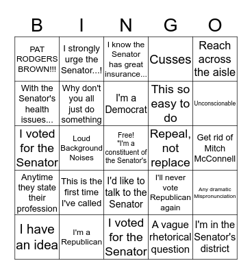 Healthcare Bingo Card