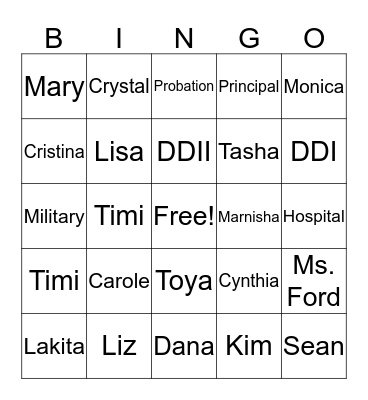 Sean's Birthday  Bingo Card