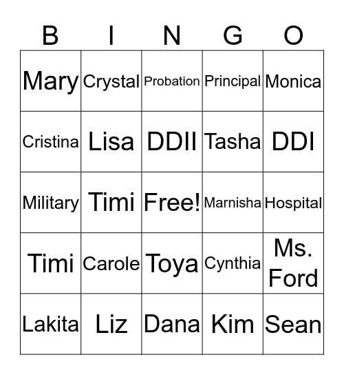 Sean's Birthday  Bingo Card