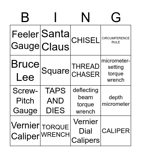 HT BINGO !!! Bingo Card