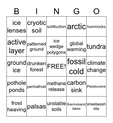 Pingo Bingo Card