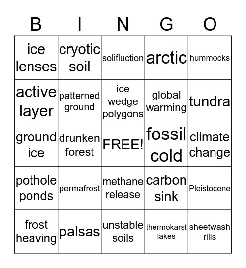 Pingo Bingo Card