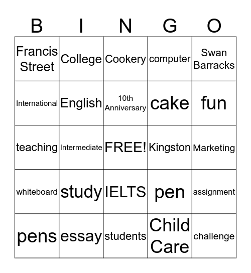 KINGSTON CELEBRATTION Bingo Card